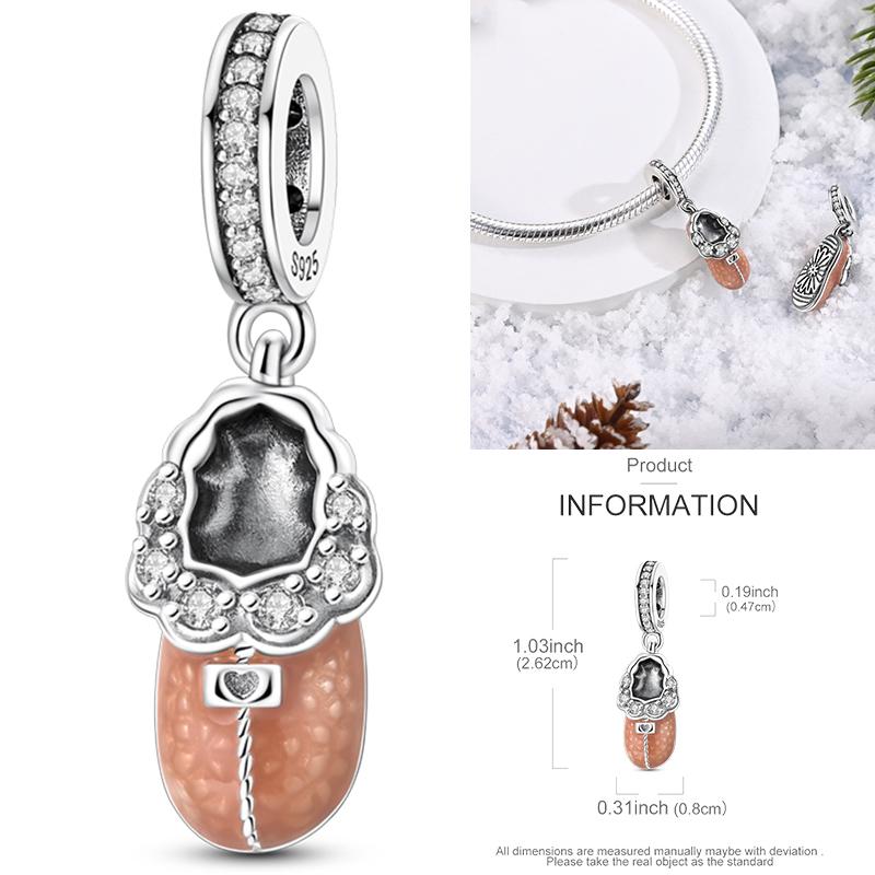 Inlaid Zirconium Sun 925 Silver Travel Balloon Butterfly Love Family Sister Heart Charm Fits Women Jewelry
