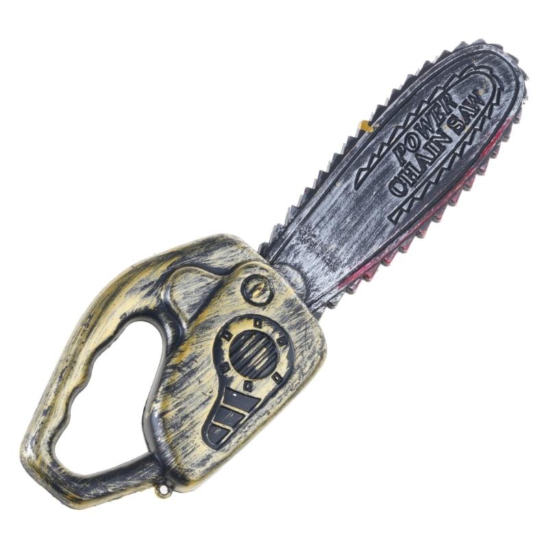 Безопасный пластиковый игрушечный реквизит бензопилы Аксессуар на Хэллоуин Гаджет для розыгрышей Для детей Взрослых Реквизит для костюма Косплей Украшение 1