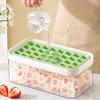 Flip Ice Mould Storage Box Plastic Ice Cube Molds Creative 32 Grids Ice Cube Tray  Refrigerator
