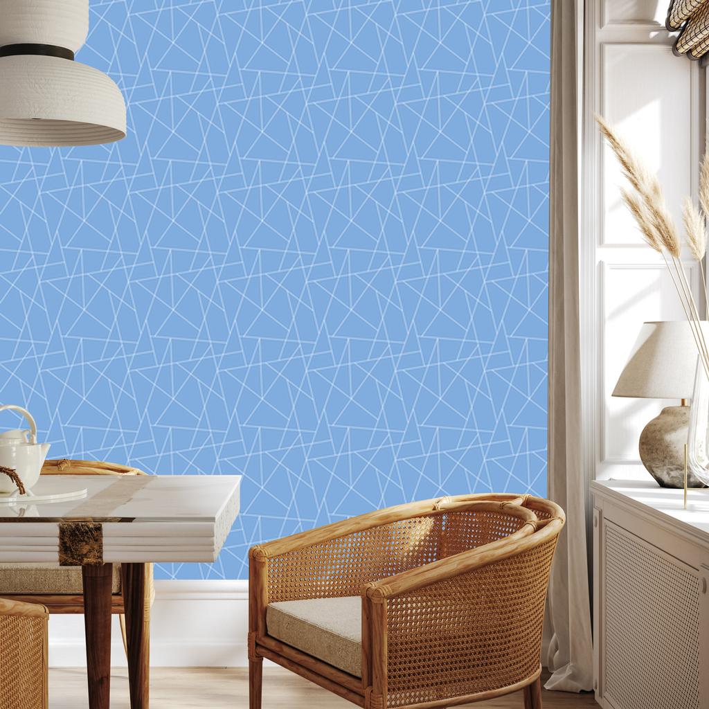Wallpaper Geometric pattern azure, fine detail 50x1000