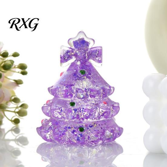 Hand Fidget Sensory Toy Christmas Tree Stress Ball, Soft TPR Squeeze for Relief, Glow Balls Office in Dark Toy, Holiday Gift Adults Kids Palm