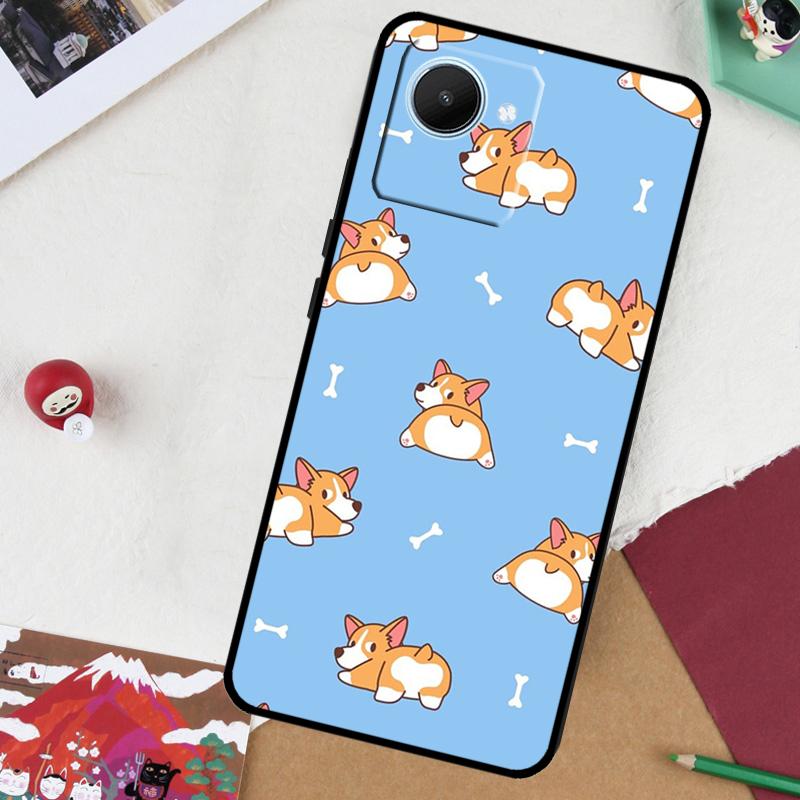 

Cute Cartoon Corgi Dog For Realme 14 Pro Plus 13 10 11 12 GT 6 5 6T GT7 Pro C61 C55 C53 C51 C21Y C25S C67 C75 Case Realme GT6