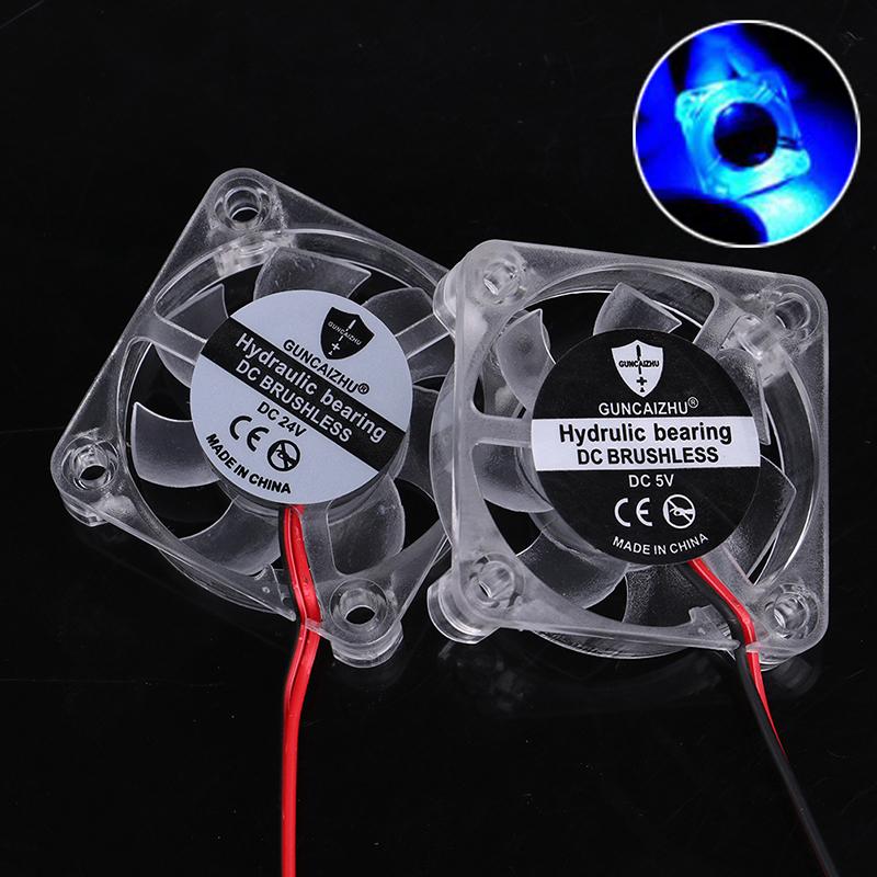 4010 Dc 5V 12V 24V Cooling Fan Led Iight Emitting Hydraulic Bearing 2Pin