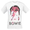 David Bowie Fulmine Faccia Unisex Maglietta in Cotone Stampa Vintage Iconica Rock Casual Tee