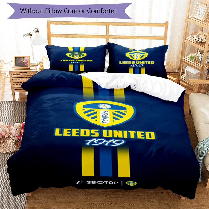 Fc Crest Design Printed Pattern Duvet Cover Set – includes 1 duvet cover and 2 matching pillowcases Bedroom decor Christmas gifts