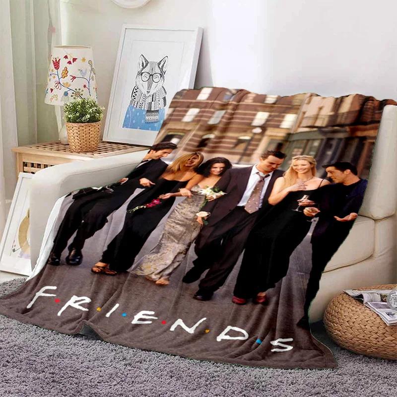 Cozy F-Friends Comedy Movie Characters Flannel Blanket for Beds Room Decoration Picnic - Customizable Gift Blanket
