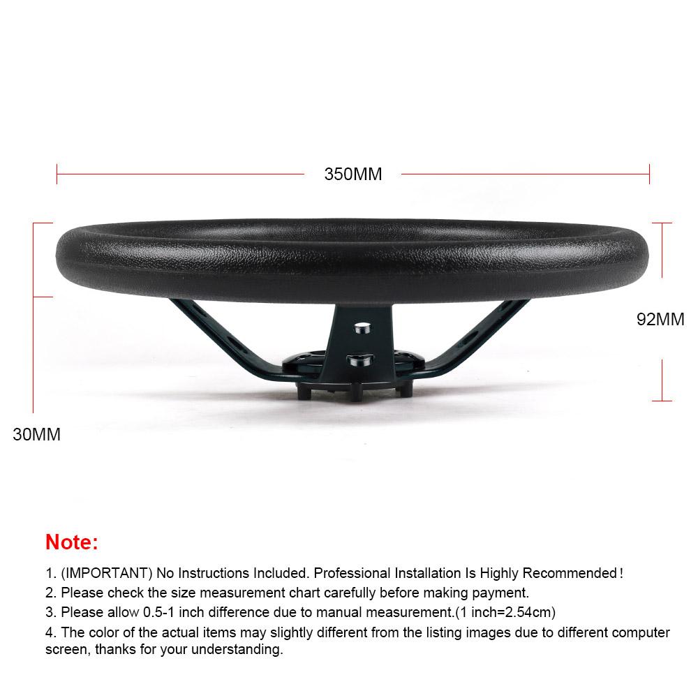 14inch 350mm PU Leather Car Racing Steering Wheel Aluminum Alloy Deep Dish Sport Drifting Universal Wheel