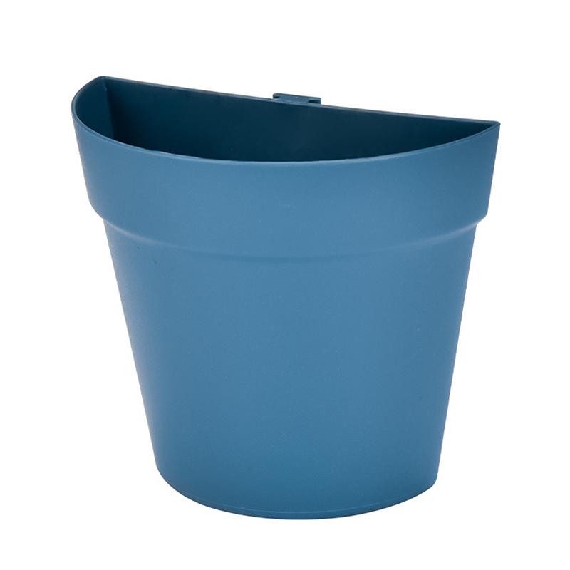 

Настенный пластиковый горшок для растений, креативный настенный полукруглый маленький цветочный горшок, настенное украшение синий