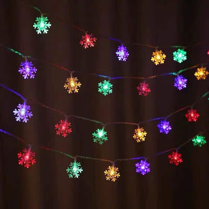 Solar LED Snowflake Decorative String Lights