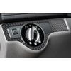 Real Carbon Fiber Headlight Lamp Switch Button Cover 1PCS For Benz C-Class 07-14