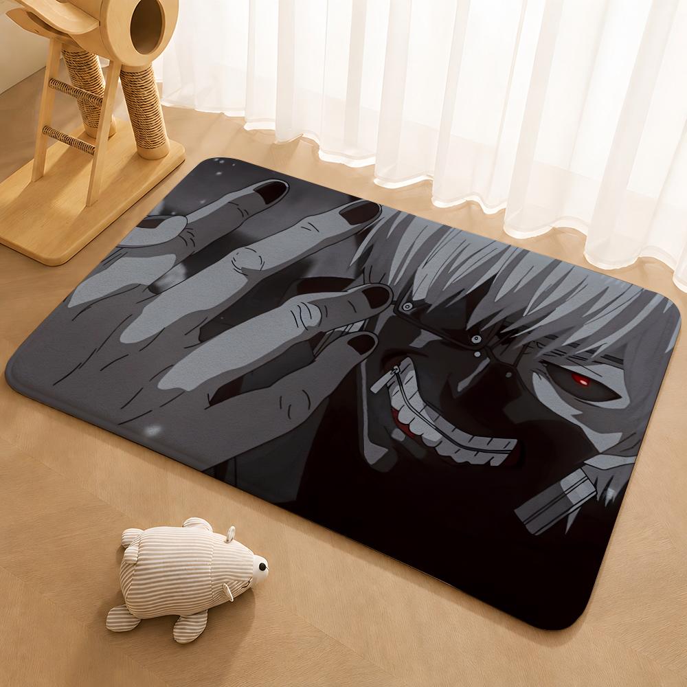 Tokyo Ghoul Floor Mat Floor Mat Soft Flannel Non-Slip Door  Rug for Living Room