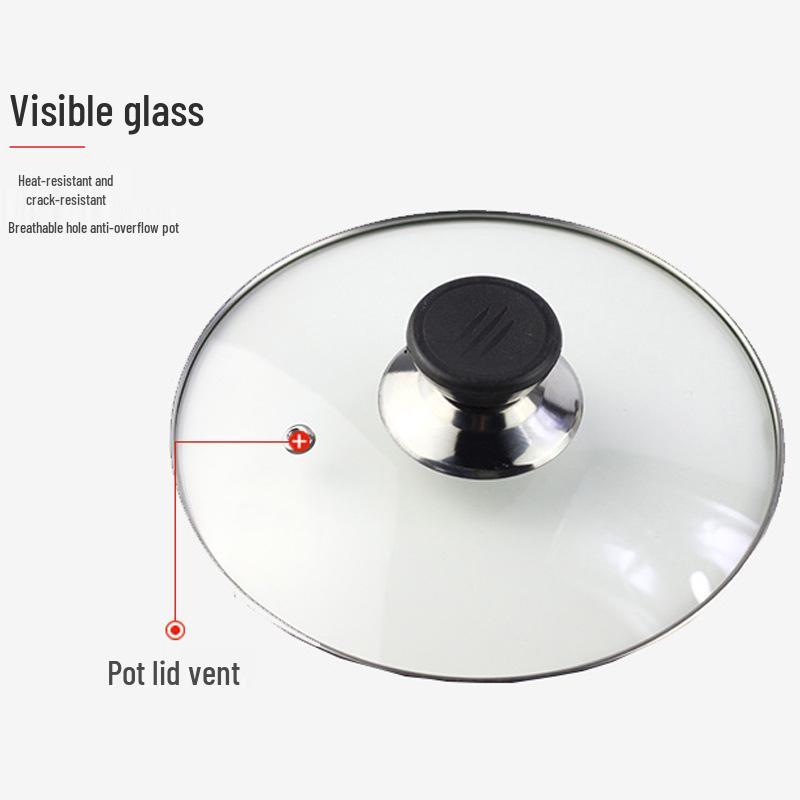 Klassischer 16-26 cm nicht-magnetischer Edelstahl-Doppelohr-Suppentopf zum Kochen von Milch, Nudeln und Suppe.