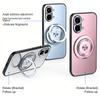 Placa Traseira Galvanizada Fosca Suporte de Metal Giratório Case Para Poco X8 Pro Max POCO X8 Pro M8 Pro F8 Ultra F7 Pro Capa