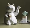 Natura Style Maneki-neko (Lucky Cat) Figurine, Stylish Nordic Style Decor (Small, White)