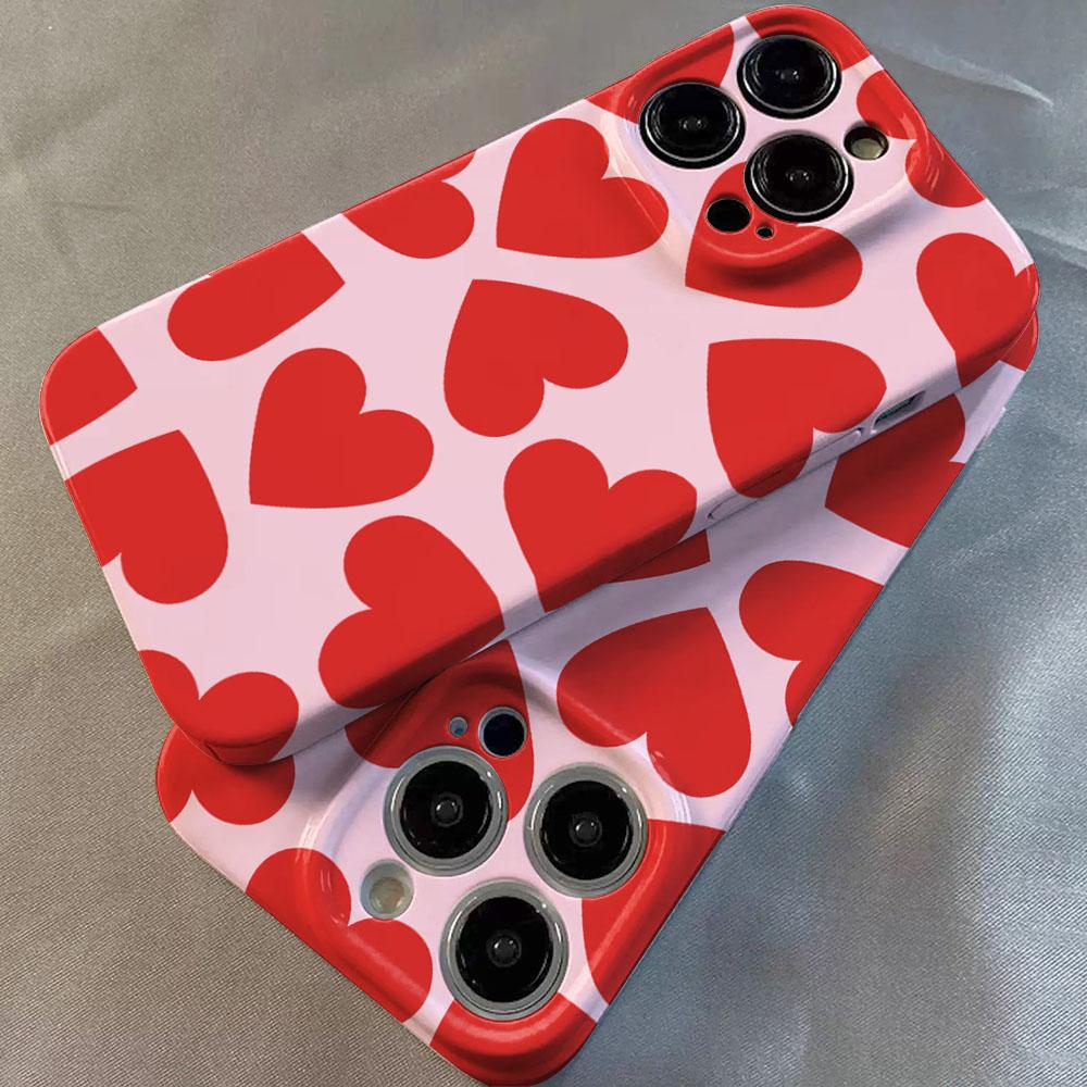 Luxury Clmj Swag Love Heart Glossy Film Hard PC Phone Case for Oppo A6 A5 A78 A3 A3X A60 A74 A38 A36 A17 A16e A55 Pro 4G 5G