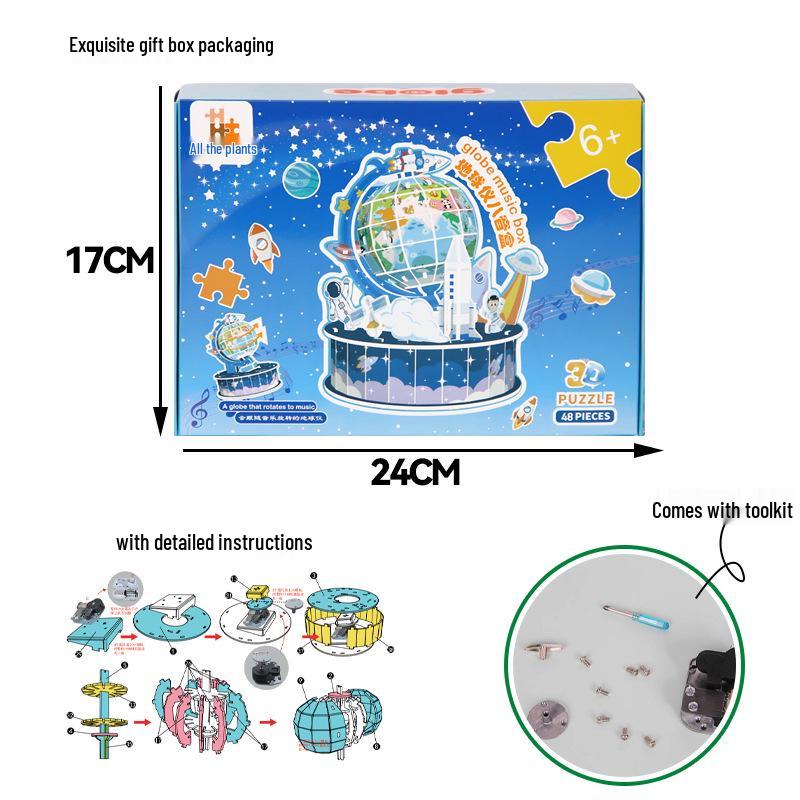 Every Plant and Tree Preschool 3D Puzzle DIY Music Box Educational Toy