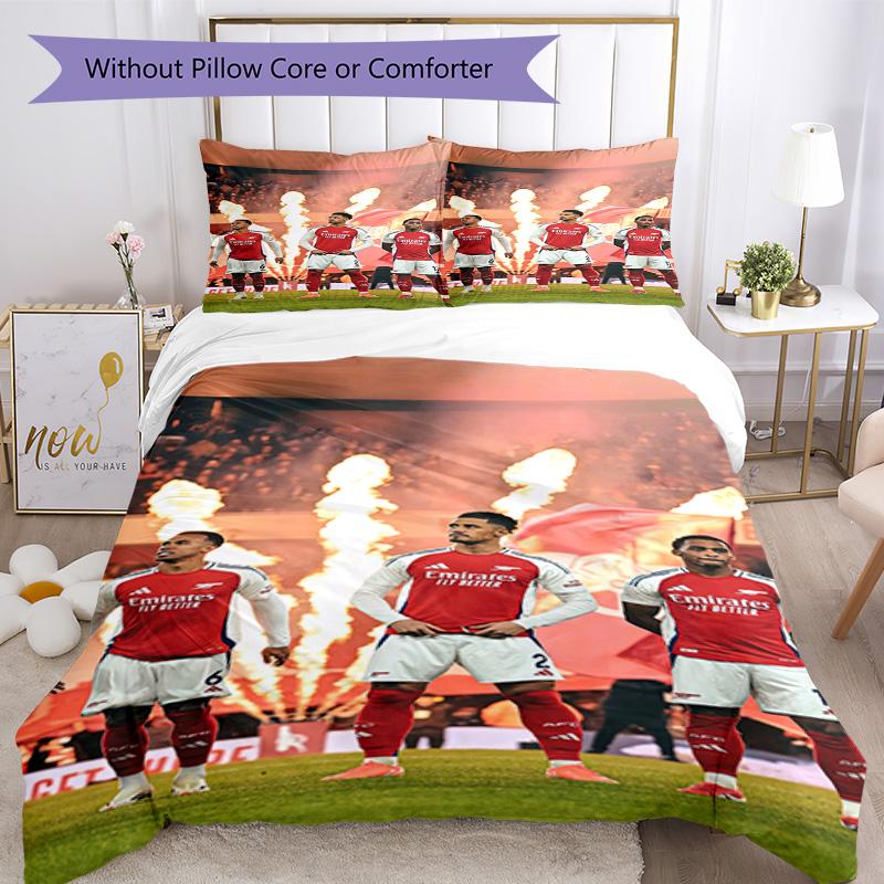 Arsenal Bedding Set Breathable Duvet Cover with Pillowcases Decorative Bed Linen for Bedroom Home Decoration Birthday Gift