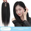 10 Zoll Dunkelbrauner Clip-in Echthaar Kronen-Topper, Seidenbasis Haar-Topper Mit Natürlichem Kopfhauteffekt Für Frauen