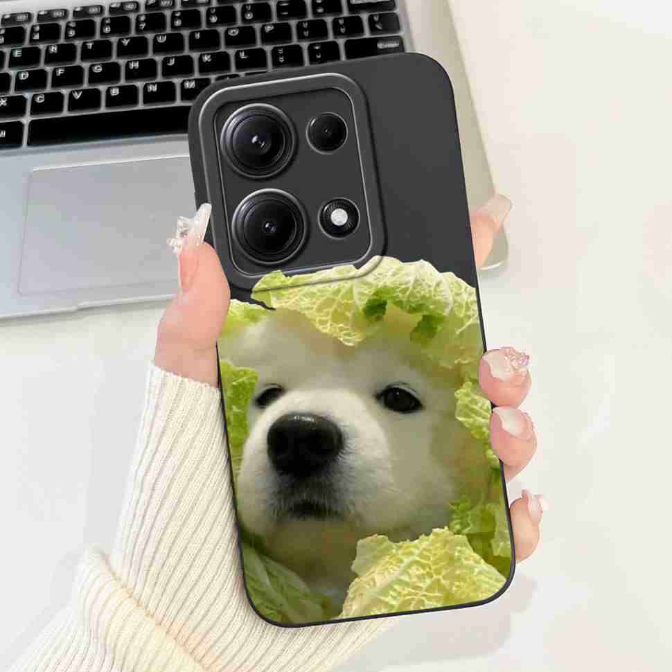 Simple Silicone Case For Redmi Note14s 4G Capa Lovely Panda Rabbit Shockproof Back Cover For Xiaomi Redmi Note 14S Phone Shell