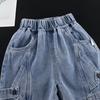 2026 Stylish Boys' Summer Color Block Casual Two-Piece Set