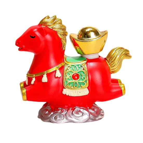 Cartoon Horse Figurine Chinese Style Year of The Horse Statue Bring Wealth Fortune Lucky