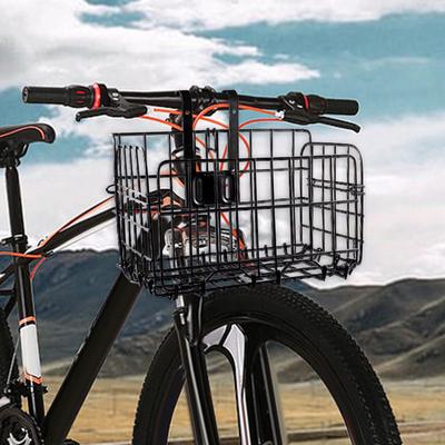 Bicycle Folding Basket Bike Shopping Pet Carrier Accessory Convenient Assemble 20kg Load Bearing for
