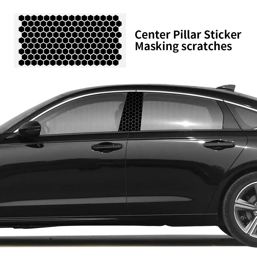 Car Rear Windshield Honeycomb Stickers Waterproof Self-adhesive Auto B Pillar Cover DIY Decorative Films for Car Accessories