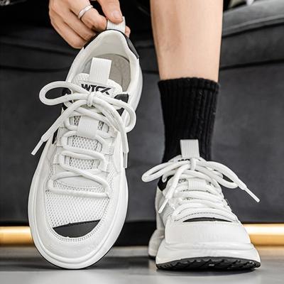 Modne Męskie Trendy Modowe Codzienne Buty 2025 Lato Nowe Siateczkowe Oddychające Wygodne Gruba Podeszwa Wszechstronne Niskie Grube Sneakersy