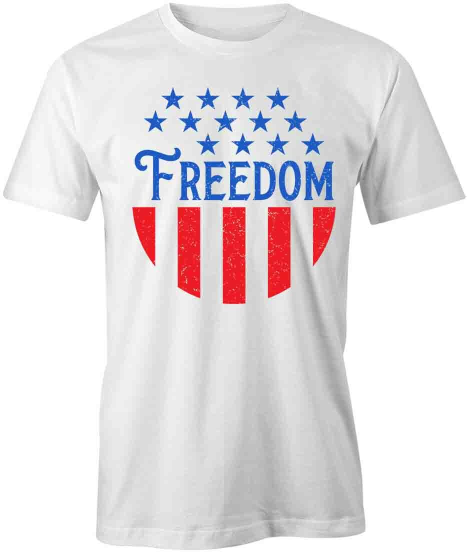 FREEDOM TShirt Tee Short-Sleeved Cotton AMERICA PATRIOTIC CLOTHING S1WSA60 L
