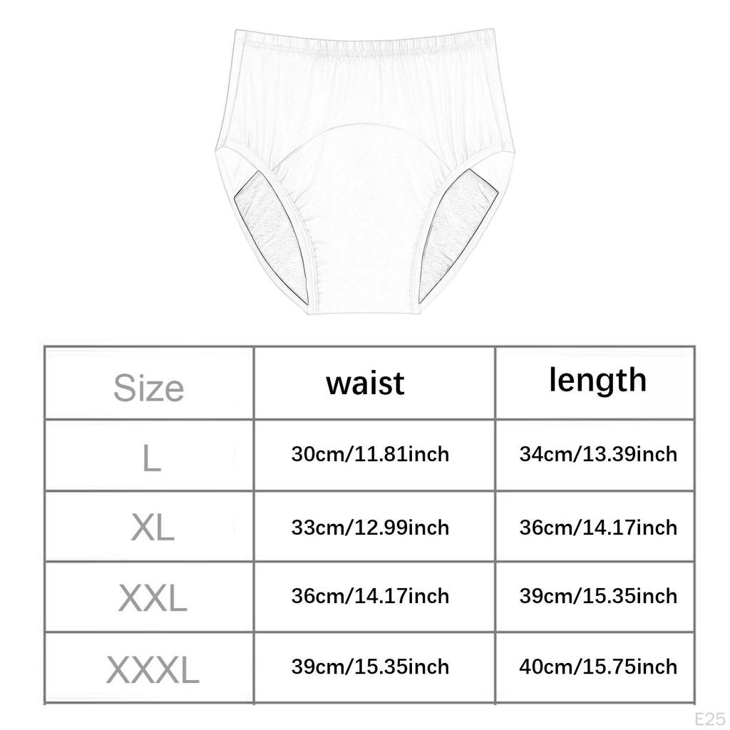 Adult Cloth Diaper Breathable Incontinence Underwear Elastic Waist Leakproof Underpants for Women