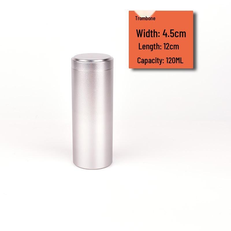 Mini Aluminum Alloy Sealed Tea Can - Compact Metal Storage for Loose Leaf Tea