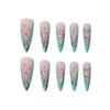 Press On Nails Nail Tips Full Cover Wearable Plum Blossom Stiletto False Nails Fake Nails Almond