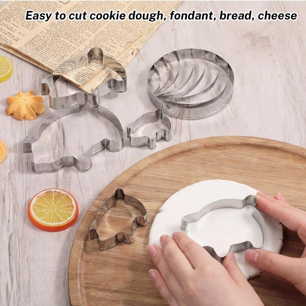 5Pcs Stainless Steel Heart Cookie Cutter Set Heart Shaped Pastry Cutters  Cookie Making