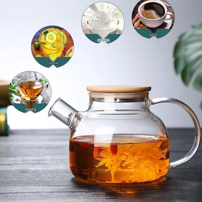 Nordic Style Glass Cold Water Pitcher Set (2 x 1L)
