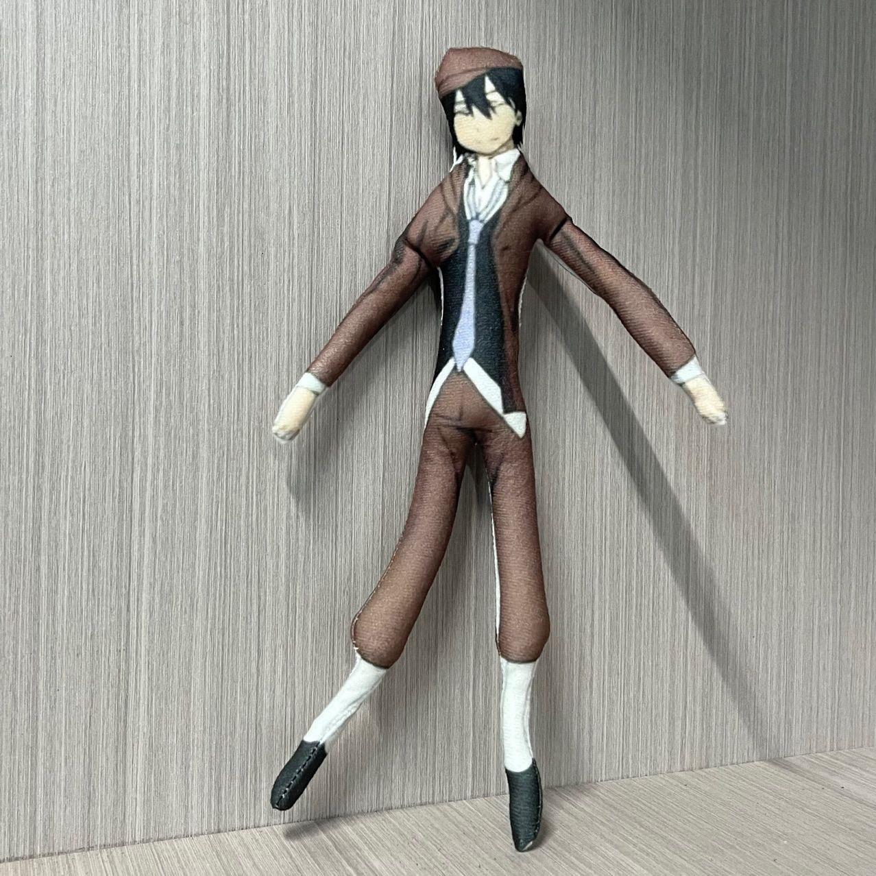 28cm Nakahara Chuuya Bungo Stray Dogs Pluche Speelgoed Anime Merchandise Gevulde Poppen Kawaii Dazai Osamu Draaibare Vorm Abstract Model 28CM gray