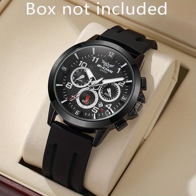 Fashion Men Wristwatch Luxury Original Man Watch Silicone Strap Sport Quartz Male Clock Gift