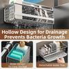 Space Saving Sink Drain Basket Wall Mounted Sponge Hanging Rack Kitchen Storage Holder  Bathroom