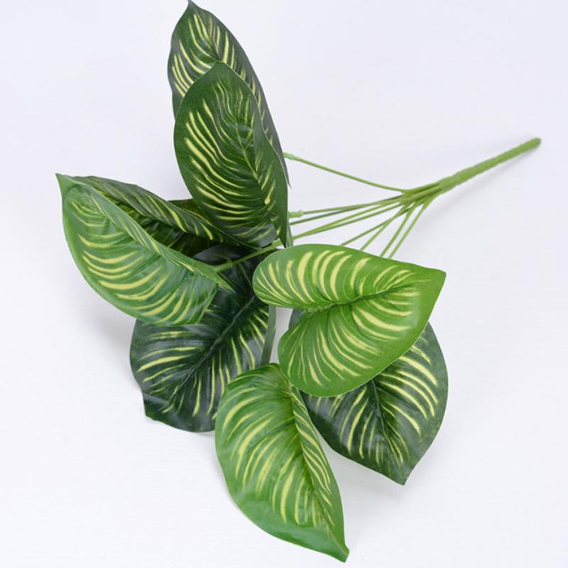 1PC Simulation Plant Green Plants Potted Plants Wall Accessories Decoration Simulation Leaves Turtleback Leaf Potted Plants