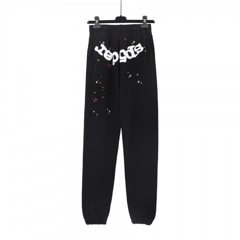 Sp5der 555 Hvězdný Potisk Mikina s Kapucí Set Unisex Streetwear Volný Střih Podzimní Ležérní Outfit