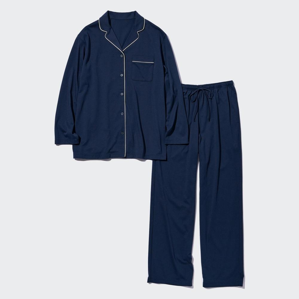 

UNIQLO JAPAN AIRism хлопковая пижама с длинными рукавами