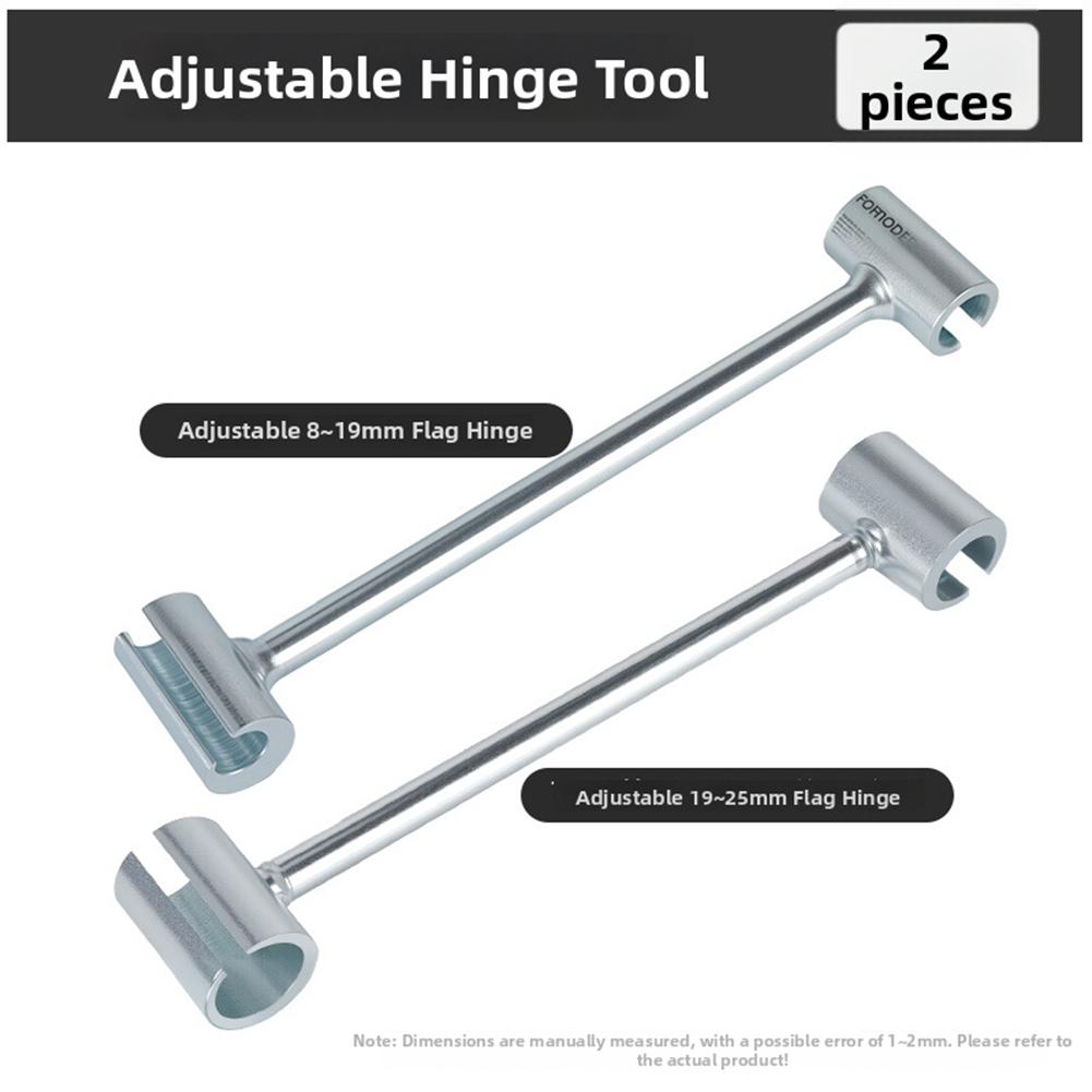 Double Ended Door Hinge Adjustment Wrench for Precise Control of Hinge Clearance on Multiple Door Types Made of Steel