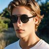 Nd9 Speed Adjustable Dimming Sunglasses Punk Round Men Outdoor Fishing Driving Polarized Glasses Uv400 Protection Filter Eyewear
