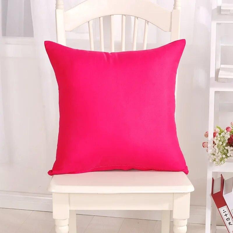candy colored pillowcase solid color throw  birthday   decorative  funda de almohada kussensloop