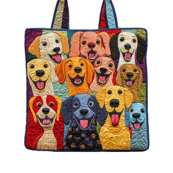 

Vintage Quilted Tote Bag Women Colorful Floral Purse Animals Flowers Handbag Lightweight Washable Tote for Daily Errands Grocery Shopping Commuting F