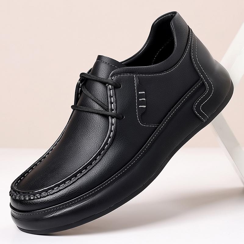 Fashion Spring Autumn Men's Casual Shoes Breathable Leather Sneakers Loafers Super Soft Male Walk Flats Driving Shoes Business Trainers