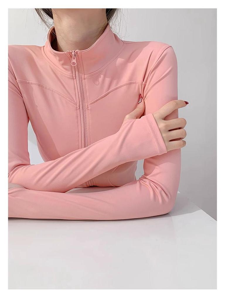 Giacca Sportiva da Donna Asciugatura Rapida Protezione UV Vestibilità Slim per Yoga e Corsa