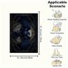 Elegant Raven Wall Art Print - Gothic Home DecorBlanket Flannel Throw Blanket for Sofa, Bed, Travel, Camping, Office, Couch, Chair, And Bed