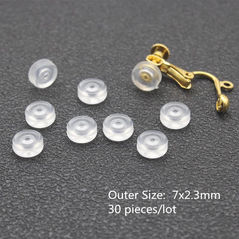 Earrings Screw Backs Anti-Pain Ear Clip Rubber Silicone Earring Back Stoppers for Stud Earrings Ear Plug Blocked Caps DIY Making