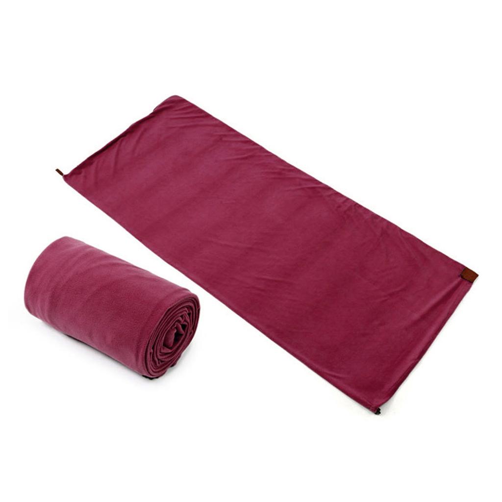 Portable Ultra-light Grab Fleece Sleeping Bag Outdoor Camping Travel Personal Warm Sleeping Bag Liner Camping Sport Accessories