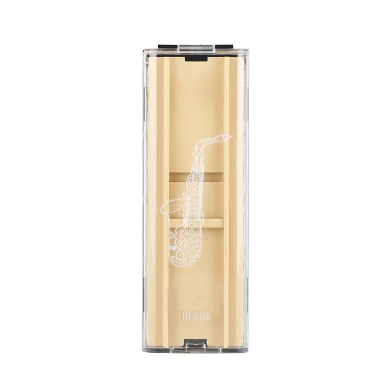 Portable Sax Clarinet Reeds Storage Box Double Compartments Reeds Cases Container Saxophone Clarinet Reeds Organizer 1